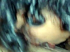 She takes it deep in her throat and swallows everything.