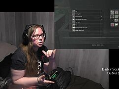 Fat BBW with tattoos and piercings rips clothes. Intense emotions in monster game fetish