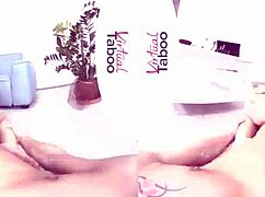 In this virtual taboo adventure, a brunette gets her ass fucked POV with a cock too big for her tight hole.