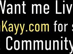 Riley stuffs chesty Nina Kayy's mouth with his huge cock! Bent over for blowjob action.