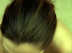 Nice young cutie gives an amazing blowjob to me