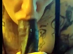 This BBW devours big black cock in blowjob action!