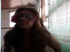 Latina Girl Bounces in Chair