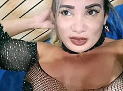 Blonde milf prepares for anal at carnival