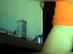 Stepson cums fast in stepdaughter's shaved vagina. She wears a beautiful dress.