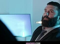 Gay co-workers markus kage and ryan bones collaborate on a project