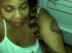 Ebony chick delivers deepthroat blowjob on monster cock!