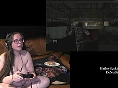 Naked Brunette Plays Game With Exposed Ass And Tits Part 3