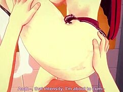 Rias Gremory, redhead anime character, in classroom setting DXD part 2 with POV view