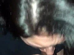 Latina sucks big black cock