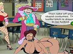 hey, nerdy 18yo teens gangbang their principal in classroom chaos... double penetration madness! 🥳