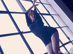 Hot Redhead Teen Lenina Crowne Fucked Hard in Black Mini Dress with Creampie