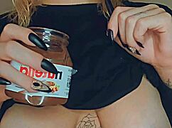 Naughty Teen Girlfriend Masturbates Big Cock with Her Ass