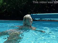 Beautiful blonde zazie skymm swims nude underwater with friends 😍