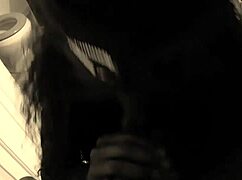 sloppybecky intensely sucks blak bois' monster cock in bathroom