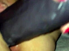 wife fucking herself on big black cock and squirting wet