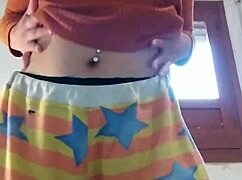 Amateur Girlfriend Performs Homemade Striptease, Ripping Clothes To Reveal Natural Tits And Ass