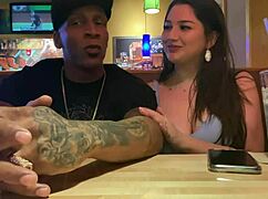 Slut gets fucked doggystyle in parking lot