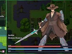 Resisting succubus's tempting wet anus in hentai game