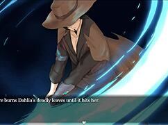 Resisting succubus's tempting wet anus in hentai game