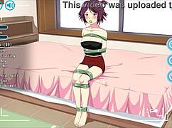 bonds bdsm hentai game ep 4 shibari tickling session with redhead lesbian teasing