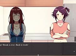 bonds bdsm hentai game ep 4 shibari tickling session with redhead lesbian teasing