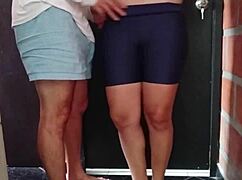 Hermanastra in Stockings Gets Nailed Hard on Bed with Her Big Ass in Hot Homemade Clip