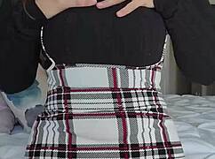 Hot teacher with big tits and booty getting off with wild toy play