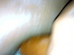 Anal ass play with dildo