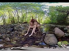 ana, molly, and belle kissing outdoors