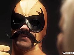 phoenix marie takes on captain america in this axel braun parody scene