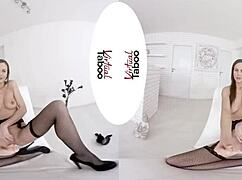 Shaved brunette in POV taboo scene locates orgasm