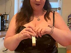 Hey, this german milf in lingerie wants you to jerk off for her 😘 big tits and blowjob action!