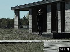 watch sexy petite exhibitionist strip naked and masturbate to orgasm