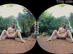 Endza and Sierra Cirque explore their desires at the waterfall.