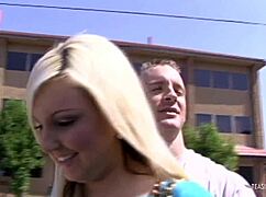 Blonde Picks Up Strangers For Fucking