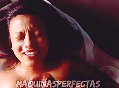 Teen Sucks Big Cock, Cum Fills Face