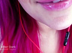 Emo Redhead Licks Through Gloryhole POV