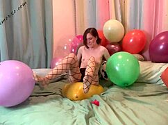 I can’t get enough of popping this Tuftex balloon