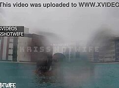 I get fucked by the cuckold in the open pool while waiting for real men