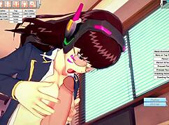 d va's room fuck contrasts her game persona