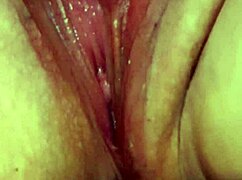 Bbw rubs her wet clit before peeing