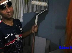 I called the painter to fuck my ass while my husband was away 😈