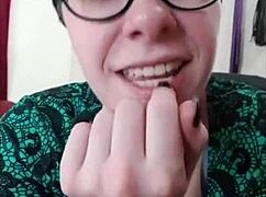 Jane Judge dominates with mean strapon teasing in a dirty sexting session.