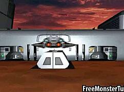 3d blonde babe gets eaten out before sucking cock