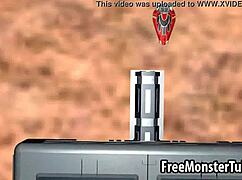 3d blonde babe gets eaten out before sucking cock