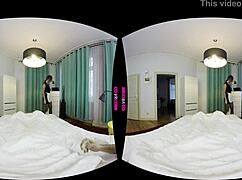 Brunette Maid Gives Intense Blowjob And Rides Cock