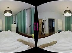 Brunette Maid Gives Intense Blowjob And Rides Cock