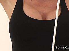 Cheating British Mature Gill Ellis Spreading Her Huge Tits In Underwear 😏