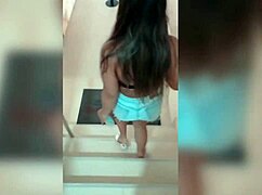 Colombian teen with big ass RIDES unknown big cock in cowgirl